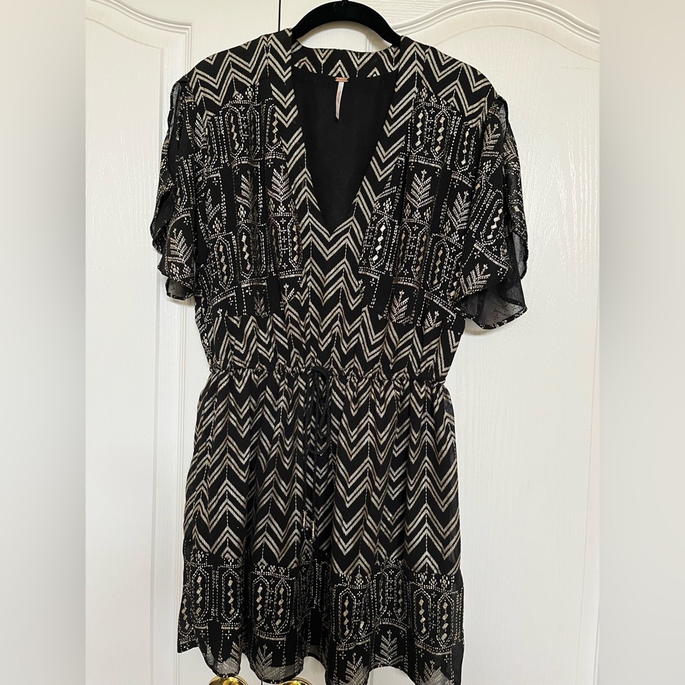 Free People Black and White Patterned Dress - Picture 2 of 6